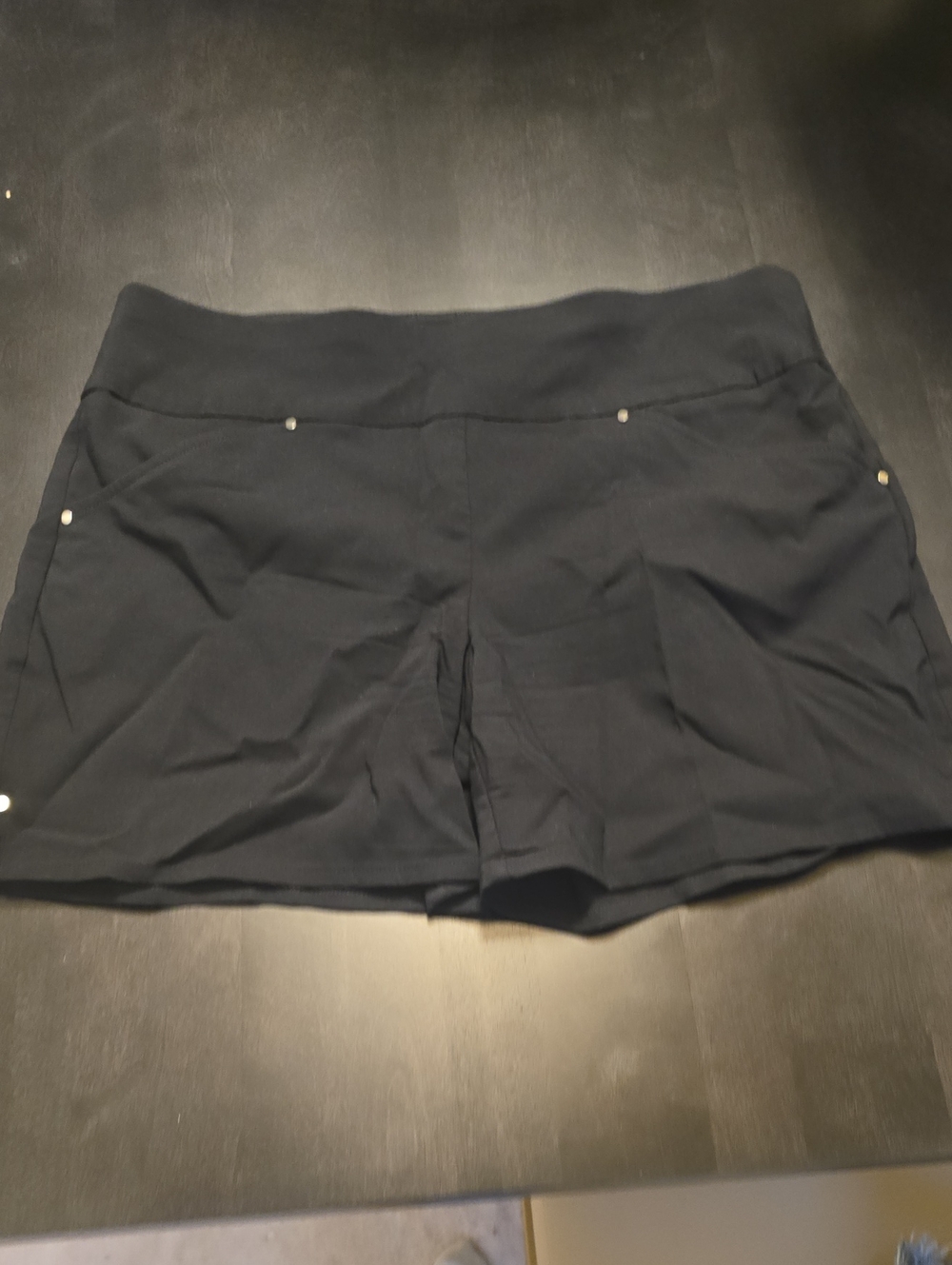 INC International Concepts Black Pull-On Active Skort Shorts